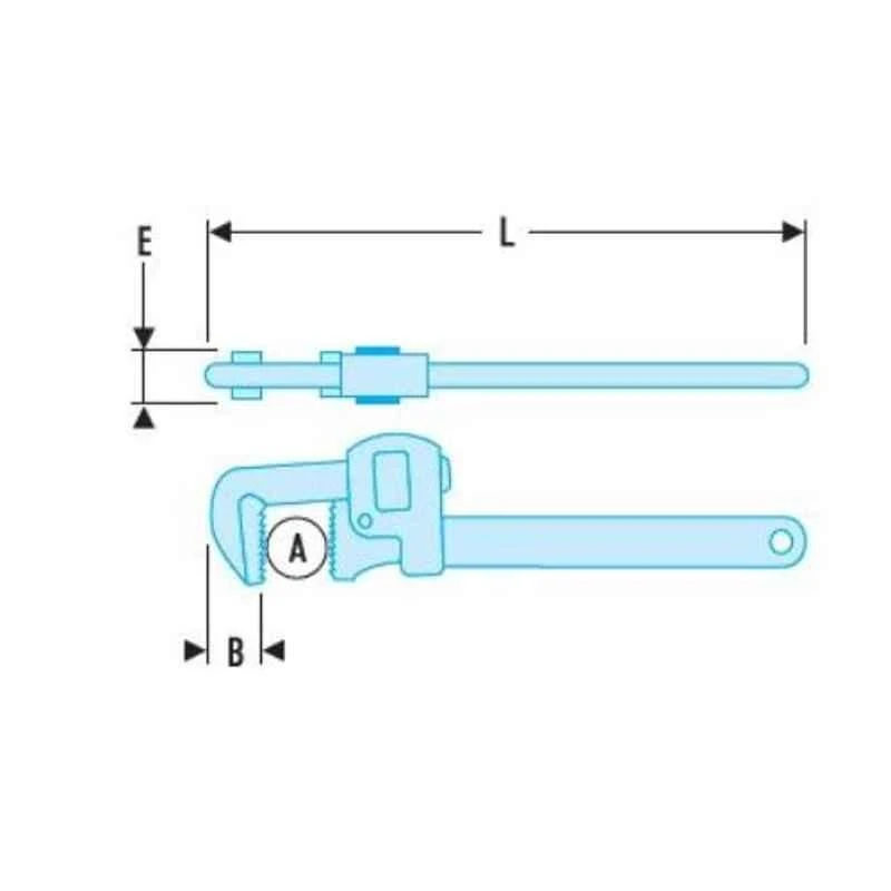 Facom 250mm Steel Stillson Pipe Wrench, 131A.10SLS 2 Facom 250mm Steel Stillson Pipe Wrench, 131A.10SLS - Image 2
