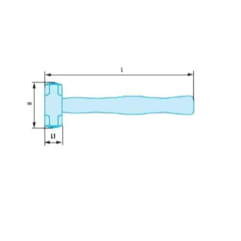 Facom 2100g Copper Beryllium Alloy &a; Wooden Non Sparking Sledge Hammer, 1261H.180SR 2 Facom 2100g Copper Beryllium Alloy &a; Wooden Non Sparking Sledge Hammer, 1261H.180SR - Image 2