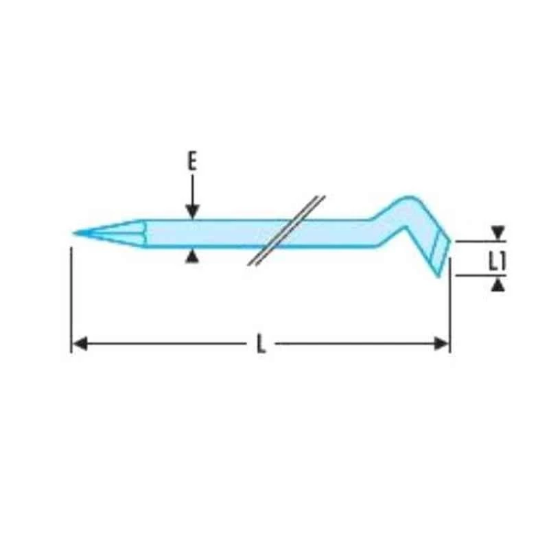 Facom 790mm Round Crowbar With Crook Beak, 268.4 2 Facom 790mm Round Crowbar With Crook Beak, 268.4 - Image 2