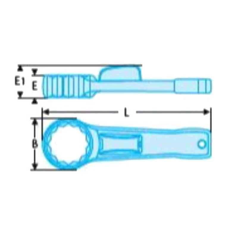 Facom 60mm Metric Safety Slogging Wrench, 51BS.60 2 Facom 60mm Metric Safety Slogging Wrench, 51BS.60 - Image 2