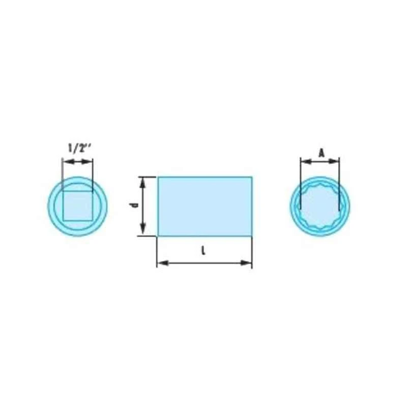 Facom 7mm 24mm Copper Beryllium Alloy Non Sparking Metric 12-Point Socket, S.7SR 2 Facom 7mm 24mm Copper Beryllium Alloy Non Sparking Metric 12-Point Socket, S.7SR - Image 2