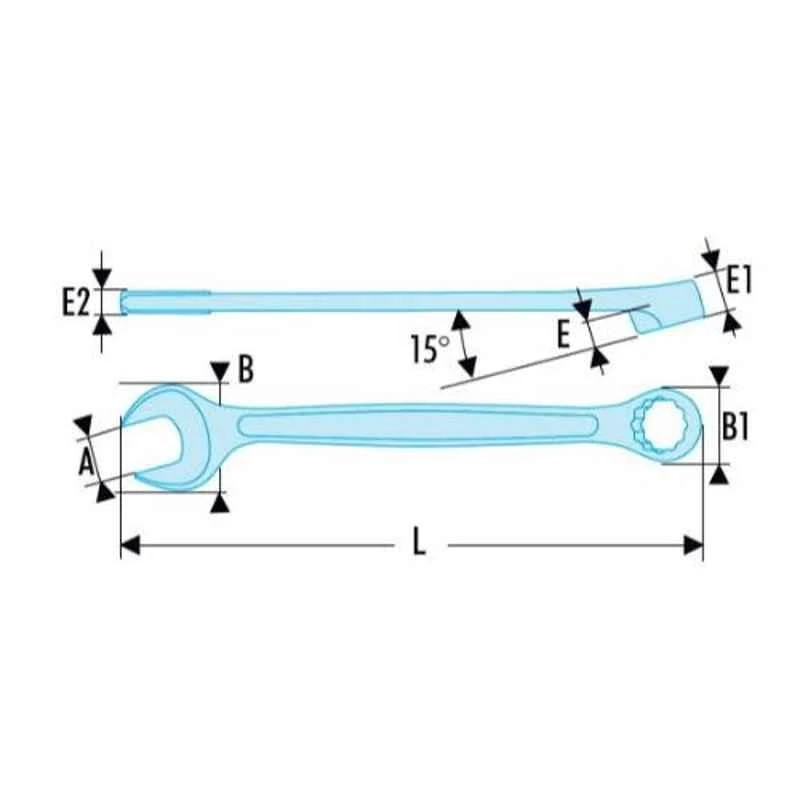 Facom SLS 23mm Satin Chrome Metric Combination Wrench, 440.23SLS 2 Facom SLS 23mm Satin Chrome Metric Combination Wrench, 440.23SLS - Image 2
