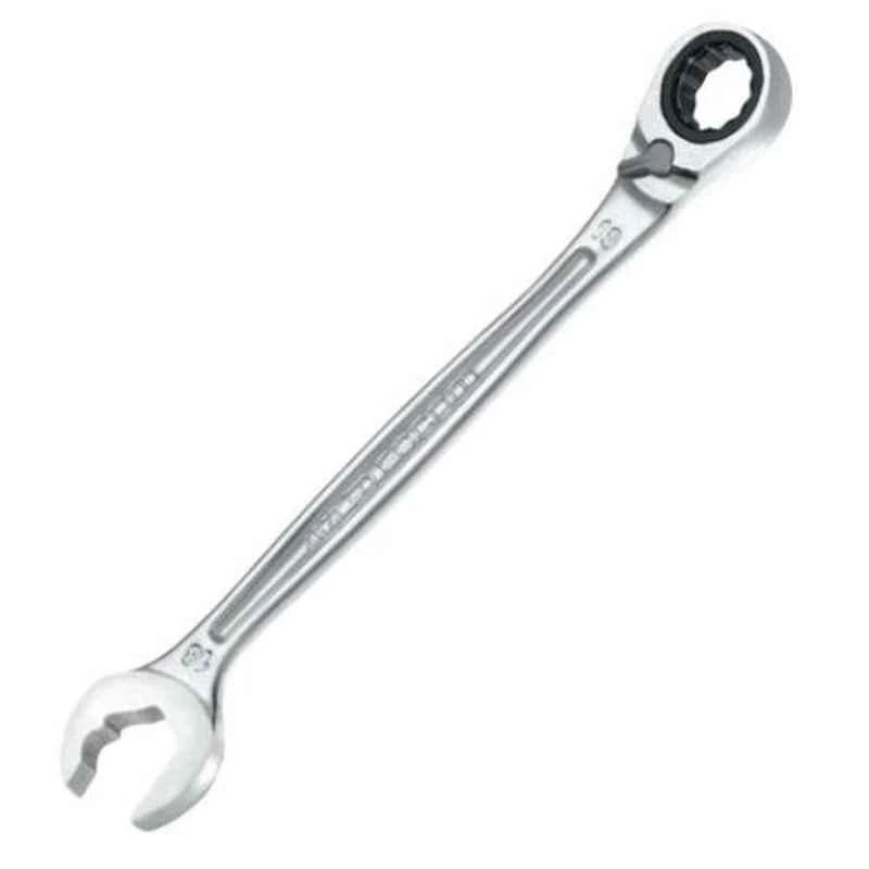 Facom 8mm Chrome Finish Metric Fast Open End Combined Ratchet Wrench, 467BR.8 1 Facom 8mm Chrome Finish Metric Fast Open End Combined Ratchet Wrench, 467BR.8