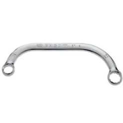 Facom 14x17mm Satin Chrome Finish Metric Half Moon Offset Ring Wrench, 57.14X17