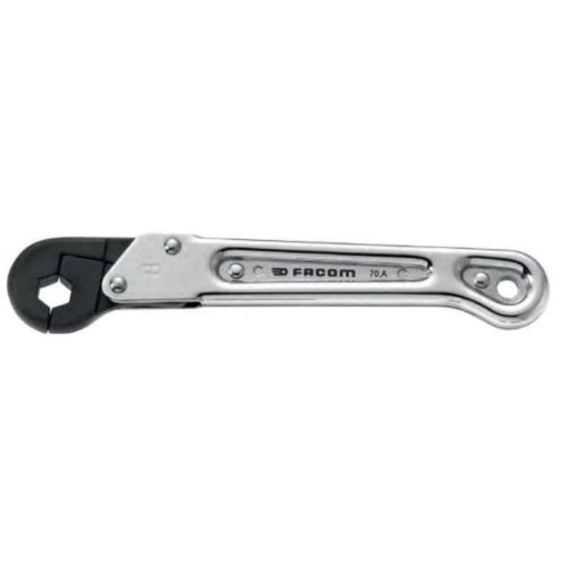 Facom 8mm Satin Chrome Finish Straight Flare Nut Wrench With Metric Web, 70A.8 1 Facom 8mm Satin Chrome Finish Straight Flare Nut Wrench With Metric Web, 70A.8