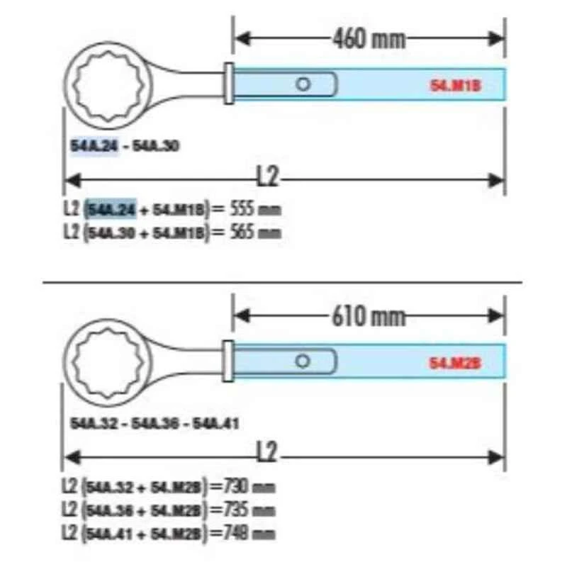 Facom 24mm Satin Chrome Finish Metric Heavy Duty Offset Ring Wrench, 54A.24 3 Facom 24mm Satin Chrome Finish Metric Heavy Duty Offset Ring Wrench, 54A.24 - Image 3