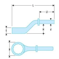 Facom 36mm Satin Chrome Finish Metric Heavy Duty Offset Ring Wrench, 54A.36SLS -Moglix MwiopBvw62zQ9 xxlarge