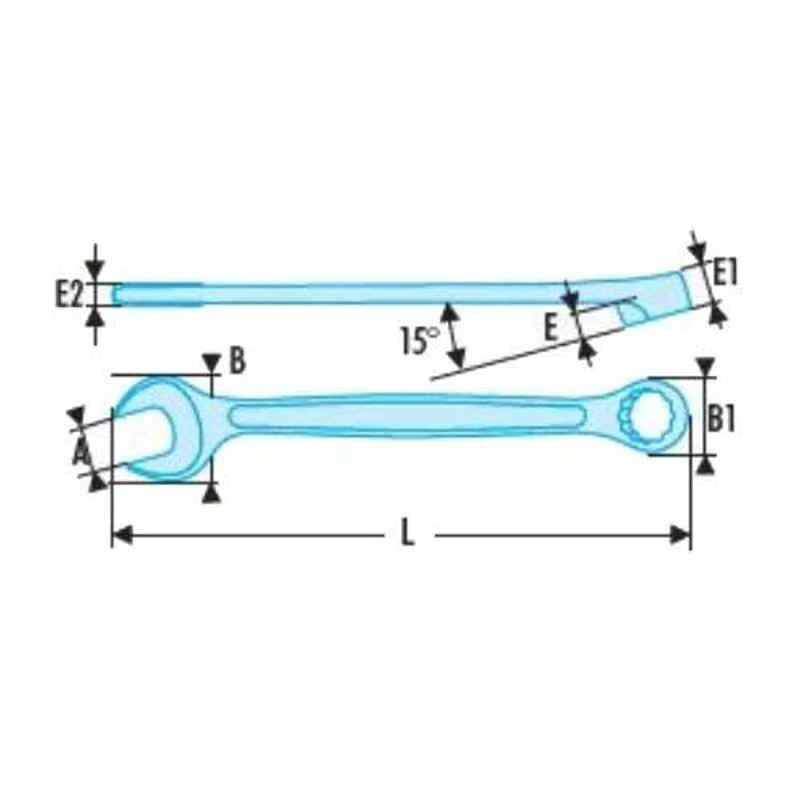Facom 33mm Satin Chrome Finish Combination Wrench, 440.33 2 Facom 33mm Satin Chrome Finish Combination Wrench, 440.33 - Image 2