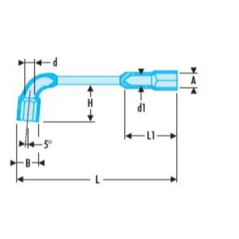 Facom 35mm Satin Chrome Finish Forged Metric Angled Open Socket Wrench, 75.35 2 Facom 35mm Satin Chrome Finish Forged Metric Angled Open Socket Wrench, 75.35 - Image 2