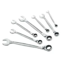 Facom 7 Pcs Metric Ratchet Combination Wrench Set, 467B.J7