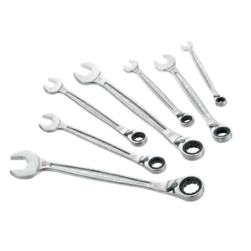 Facom 7 Pcs Metric Ratchet Combination Wrench Set, 467B.J7 1 Facom 7 Pcs Metric Ratchet Combination Wrench Set, 467B.J7