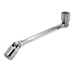 Facom 10x11mm Satin Chrome Finish Metric Hinged Combination Wrench, 66A.10X11