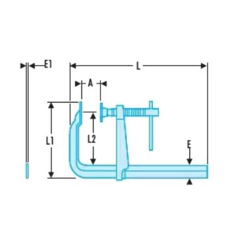 Facom 800mm Power G-Clamp, 275.800 2 Facom 800mm Power G-Clamp, 275.800 - Image 2