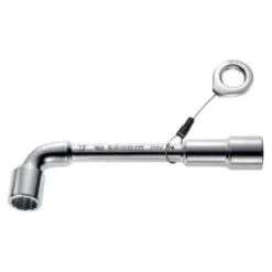 Facom 17mm Satin Chrome Finish SLS Angled Open Socket Wrench, 76.17SLS