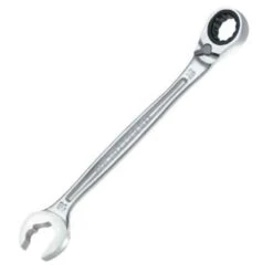 Facom 14mm Chrome Finish Metric Fast Open End Combined Ratchet Wrench, 467BR.14