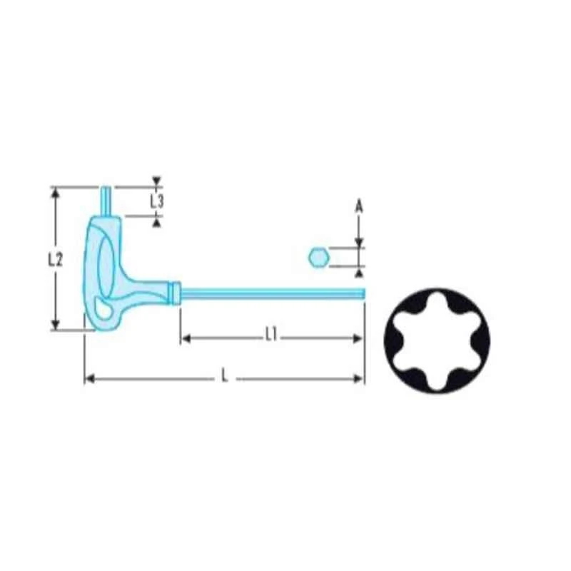 Facom 133mm Chrome Finish Torx Spinner, 89TX.15SLS 2 Facom 133mm Chrome Finish Torx Spinner, 89TX.15SLS - Image 2
