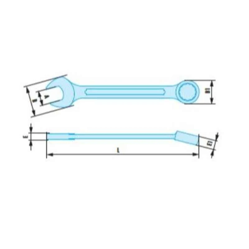 Facom 7/8 Inch Copper &a; Beryllium Alloy Non Sparking Inch Combination Wrench, 440.7/8SR 2 Facom 7/8 Inch Copper &a; Beryllium Alloy Non Sparking Inch Combination Wrench, 440.7/8SR - Image 2