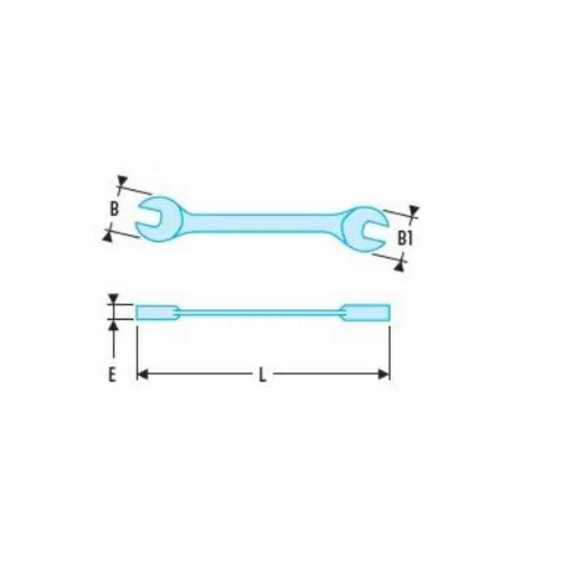 Facom 18x19mm Satin Chrome Finish Extra Slim Metric End Wrench, 31.18X19 2 Facom 18x19mm Satin Chrome Finish Extra Slim Metric End Wrench, 31.18X19 - Image 2