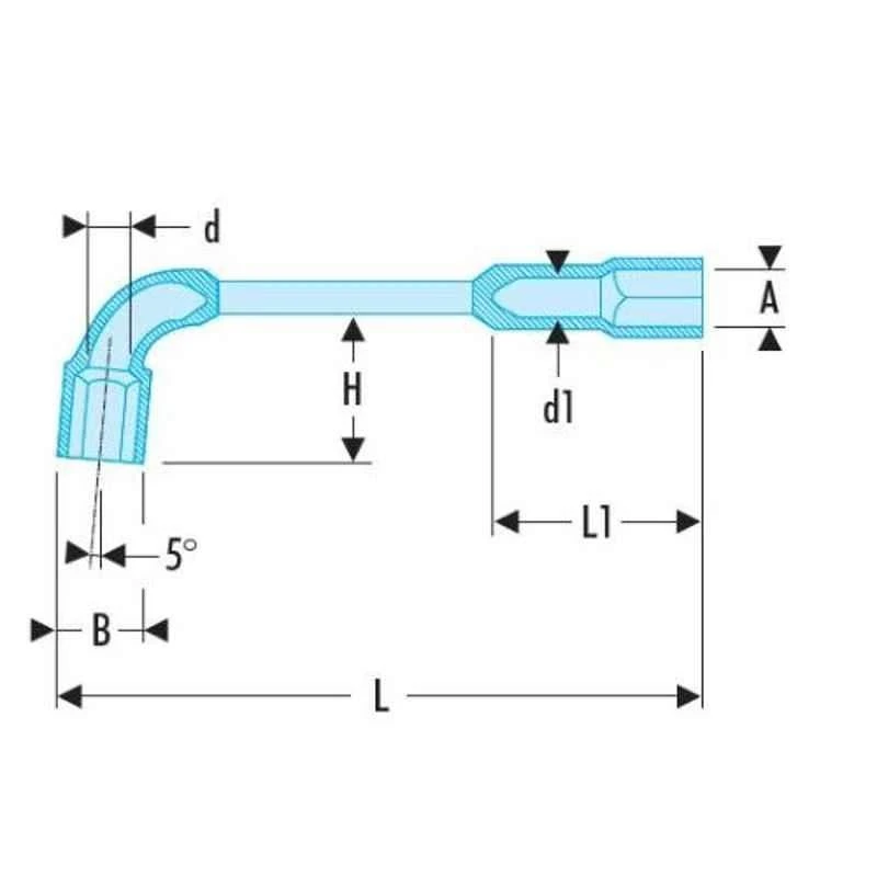 Facom 21mm Satin Chrome Finish SLS Angled Open Socket Wrench, 76.21SLS 2 Facom 21mm Satin Chrome Finish SLS Angled Open Socket Wrench, 76.21SLS - Image 2
