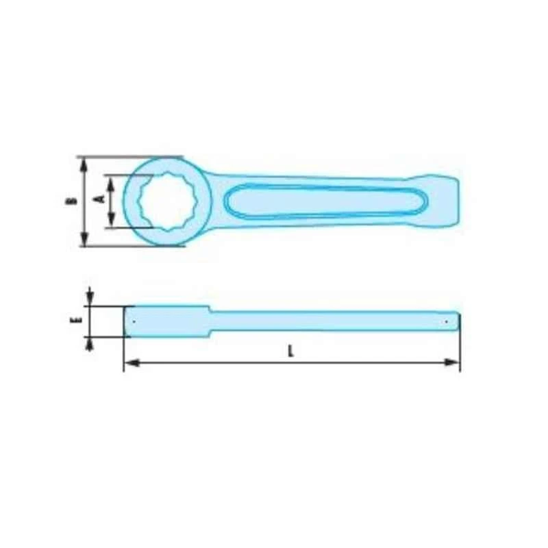Facom 2-3/16 Inch Copper Beryllium Alloy Non Sparking Impact Ring Wrench, 50.2P3/16SR 2 Facom 2-3/16 Inch Copper Beryllium Alloy Non Sparking Impact Ring Wrench, 50.2P3/16SR - Image 2