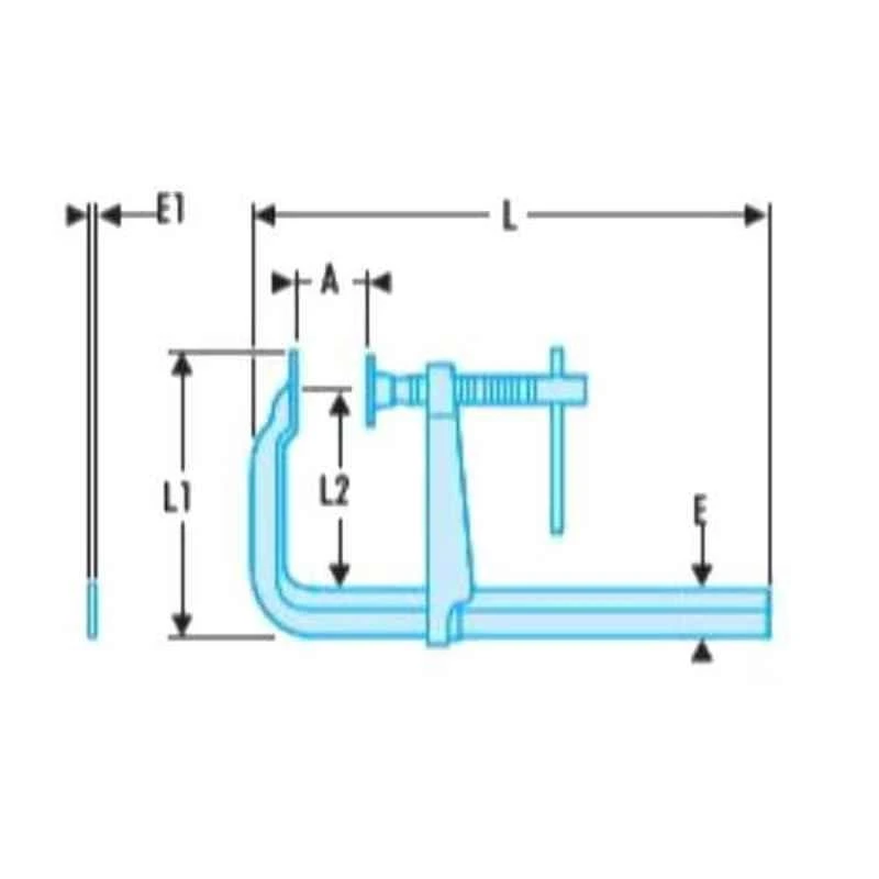 Facom 400mm G-Clamp, 274.400 2 Facom 400mm G-Clamp, 274.400 - Image 2