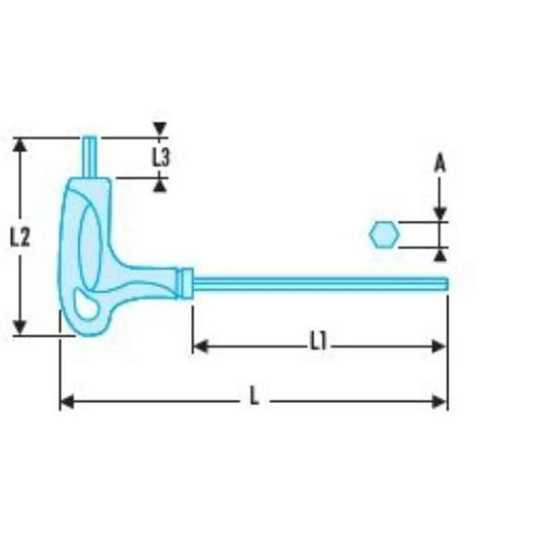 Facom 8mm Silicon Steel Metric Hexagon Key, 84TZ.8SLS 2 Facom 8mm Silicon Steel Metric Hexagon Key, 84TZ.8SLS - Image 2