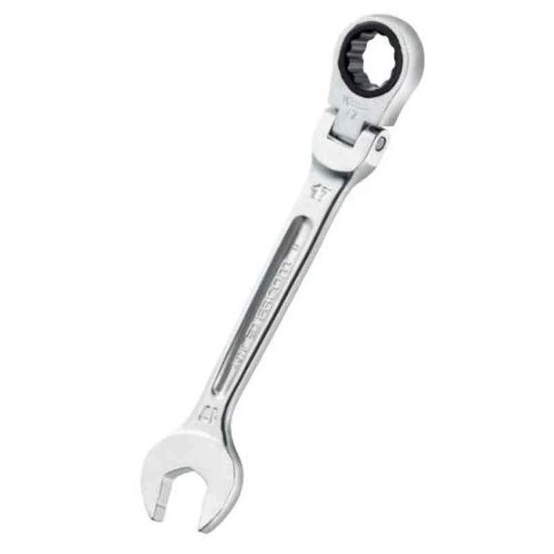 Facom 19mm Chrome Finish Metric Hinged Jointed Combination Wrench, 467BF.19 1 Facom 19mm Chrome Finish Metric Hinged Jointed Combination Wrench, 467BF.19
