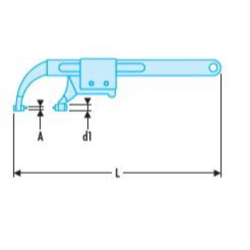 Facom 2.5-4mm Satin Chrome Finish Sliding Jaw Hook &a; Pin Wrench, 116.50 2 Facom 2.5-4mm Satin Chrome Finish Sliding Jaw Hook &a; Pin Wrench, 116.50 - Image 2