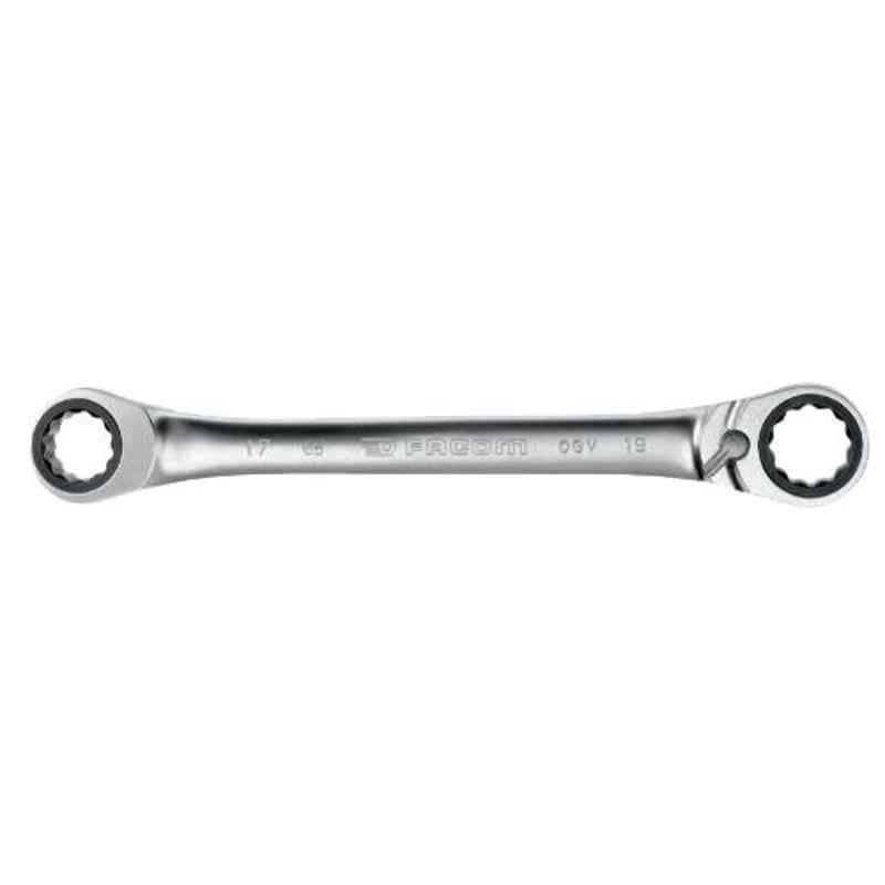Facom 5/8x11/16 Inch Satin Chrome Finish Hinged Ratchet Ring Wrench, 65.5/8X11/16 1 Facom 5/8x11/16 Inch Satin Chrome Finish Hinged Ratchet Ring Wrench, 65.5/8X11/16