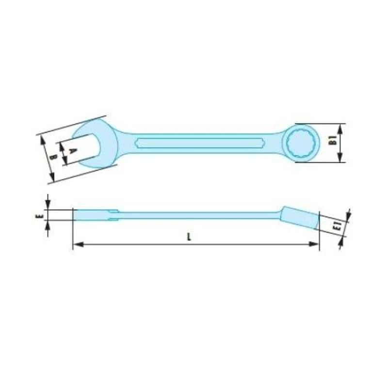 Facom 8mm Copper &a; Beryllium Alloy Non Sparking Metric Combination Wrench, 440.8SR 2 Facom 8mm Copper &a; Beryllium Alloy Non Sparking Metric Combination Wrench, 440.8SR - Image 2