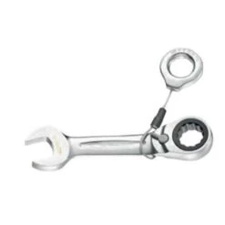 Facom 16mm Satin Chrome Finish Short Metric Ratchet Combination Wrench, 467S.16SLS