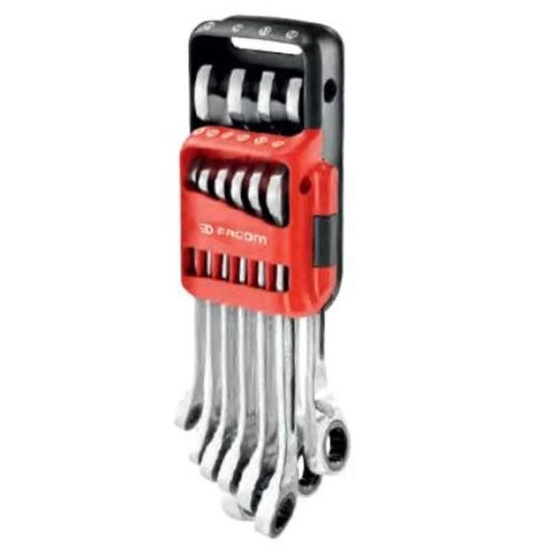 Facom 10 Pcs Open End Combined Ratchet Wrench Set, 467BR.JP10 1 Facom 10 Pcs Open End Combined Ratchet Wrench Set, 467BR.JP10