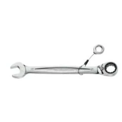 Facom 9mm Satin Chrome Finish Metric Standard Ratchet Combination Wrench, 467.9SLS