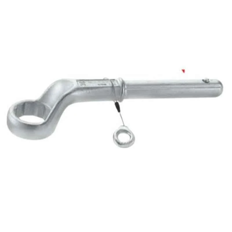 Facom 24mm Satin Chrome Finish Metric Heavy Duty Offset Ring Wrench, 54A.24 1 Facom 24mm Satin Chrome Finish Metric Heavy Duty Offset Ring Wrench, 54A.24